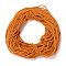 Polyester Cord, Twisted Cord, Orange, 5mm, about 97~100m/bundle