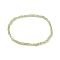 Natural Peridot Cube Beaded Stretch Bracelet for Women, Inner Diameter: 2-1/8 inch(5.5cm)