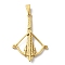 PVD Vacuum Plating 304 Stainless Steel Big Pendants, Bow and Arrow Charm, Golden, 50.5x34.5x5mm, Hole: 10x4.5mm