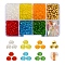 DIY Colorful Transparent Beads Bracelet Making Kit, Including Glass & Acrylic Beads, Iron Spacer Beads, Elastic Thread, Mixed Color, Beads: 1200pcs/set