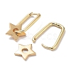 Brass Dangle Hoop Earrings EJEW-L269-051G-2