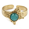 Natural Amazonite Finger Rings RJEW-U027-05G-06-2