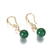 Natural White Jade Dangle Earrings EJEW-G263-05G-2