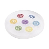 Flat Round Natural Selenite Slice Coasters DJEW-C015-01-2