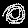 Opaque Solid Color Electroplate Glass Beads Strands EGLA-A039-P4mm-A15-2