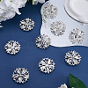 Gorgecraft 10Pcs 3-Hole Alloy Rhinestone Button BUTT-GF0003-55-4