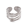304 Stainless Steel Hollow Out Open Cuff Rings for Women RJEW-G285-20P-2