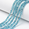 Electroplate Transparent Glass Beads Strands EGLA-A034-T4mm-E11-1