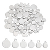 Unicraftale 6 Style 304 Stainless Steel Blank Charms STAS-UN0045-93-1