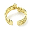 Rack Plating Brass Triple Line Open Cuff Ring for Women RJEW-K243-04G-3