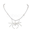 Halloween Spider Pendant Necklaces NJEW-TA00147-01-1