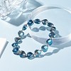 Bling Heart Glass Beads Stretch Bracelet for Women Girl BJEW-JB07249-4
