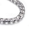 304 Stainless Steel Curb Chain Bracelets BJEW-L637-02-P-2