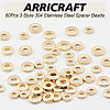 ARRICRAFT 60Pcs 3 Style 304 Stainless Steel Spacer Beads STAS-AR0001-29-4