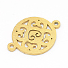 PVD Vacuum Plating 201 Stainless Steel Connector Charms STAS-T008-170-01-2