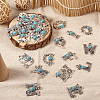 26Pcs 26 Styles Alloy Letter Pendants with Resin Imitation Synthetic Turquoise FIND-TA0003-70-14