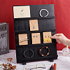 4-Tier Wooden Slant Back Jewelry Display Card Stands ODIS-WH0038-79B-02-3