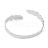 Non-Tarnish 304 Stainless Steel Open Cuff Bangles for Women BJEW-C071-10P-3