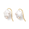 Star Natural Pearl Dangle Earrings for Women EJEW-E303-11G-1