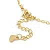 Vacuum Plating 304 Stainless Steel Crescent Moon Link Anklet with Cable Chains for Women STAS-E001-17G-4