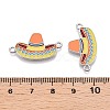 Rack Plating Alloy Enamel Colorful Sombrero Connector Charms ENAM-N056-351P-3