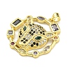 Brass Micro Pave Cubic Zirconia Pendants KK-K354-19A-G-2