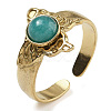 Natural Amazonite Finger Rings RJEW-U027-05G-06-1