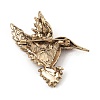 Rhinestone Bird Brooch Pin JEWB-Q030-08AG-2