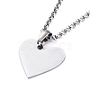 304 Stainless Steel Double Layer Necklaces NJEW-M181-15P-3