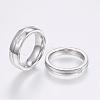304 Stainless Steel Couple Rings RJEW-G082-05P-1