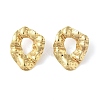 304 Stainless Steel Irregular Ring Stud Earrings for Women EJEW-B048-03G-1