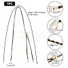 Braided Imitation Leather & Iron Chain Bag Handles AJEW-WH0367-01-2