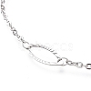 Tarnish Resistant 304 Stainless Steel Cable Chain Anklets AJEW-M026-11P-2