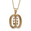 201 Stainless Steel Pendant Necklaces NJEW-H208-03G-1