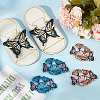 AHADERMAKER 6Pcs 3 Styles Butterfly Computerized Embroidery Cloth Iron on/Sew on Patches PATC-GA0001-26-4