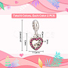  12Pcs 6 Colors Mother's Day Alloy Rhinestone European Dangle Charms FIND-PH0010-89-2