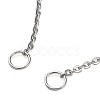 Rhodium Plated 925 Sterling Silver Cable Chains Necklace Makings STER-B001-01P-3