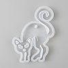 Halloween DIY Cat Shape Pendant Silicone Molds DIY-P006-40-2