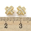 Brass with Clear Cubic Zirconia Charms KK-Q820-21G-3