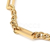 304 Stainless Steel Rectangle Link Chain Necklaces NJEW-H024-05G-2