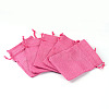 Polyester Imitation Burlap Packing Pouches Drawstring Bags X-ABAG-R005-9x12-08-2