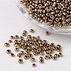 12/0 Metallic Colours Round Glass Seed Beads X-SEED-A009-2mm-601-1