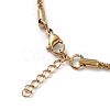 Ion Plating(IP) 304 Stainless Steel Bone Rope Chain Bracelet for Women BJEW-I311-01B-G-2