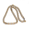 304 Stainless Steel Cuban Link Chain Necklaces & Bracelets Jewelry Sets SJEW-I081-04-10mm-2