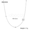 S925 Sterling Silver Rhinestones Letter M Necklace EU2123-6-1