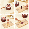 Brass Wax Seal Stamp with Rosewood Handle AJEW-WH0412-0011-3