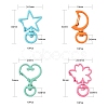 40Pcs 4 Style Spray Painted Alloy Swivel Snap Hooks Clasps FIND-LS0001-52-3
