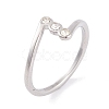 304 Stainless Steel Finger Ring foe Women RJEW-C086-17-P-1