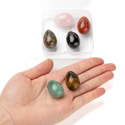 6Pcs 6 Style Natural Mixed Gemstone Pendants G-LS0001-73-1