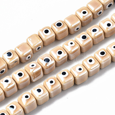 Handmade Porcelain Ceramic Beads Strands PORC-T006-01K-1